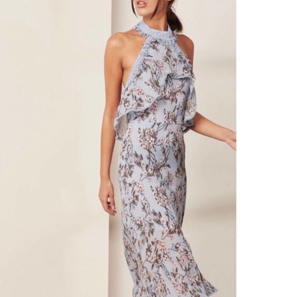 Anthropologie Foxiedox Lillian Halter neck maxi/L - Picture 2 of 6